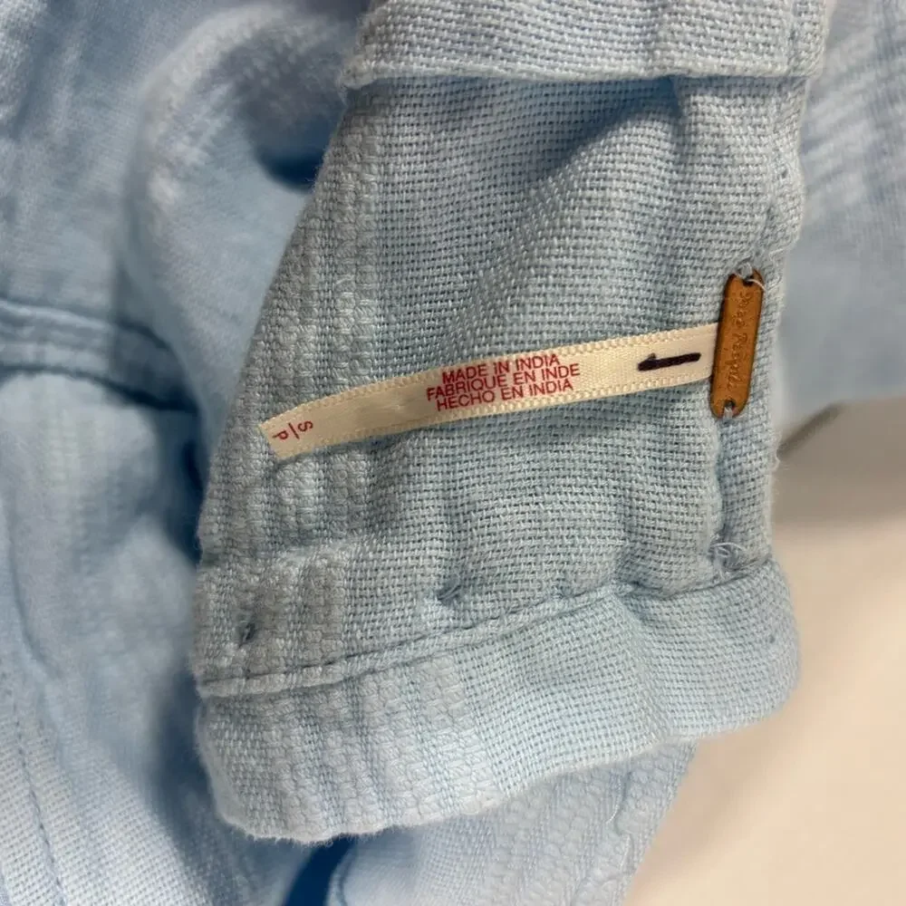 Free People Light Blue Romper (back is even cuter than the front) Small V0427